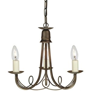 Elstead Lighting Minster Multi Arm Chandelier - Black, Gold, 3 Bulbs - Chandelier Elstead Lighting Minster Multi Arm Chandelier - Black, Gold, 3 Bulbs - Chandelier