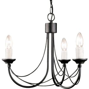Elstead Lighting Carisbrooke Chandelier - 3 Light Black Finish Elstead Lighting Carisbrooke Chandelier - 3 Light Black Finish