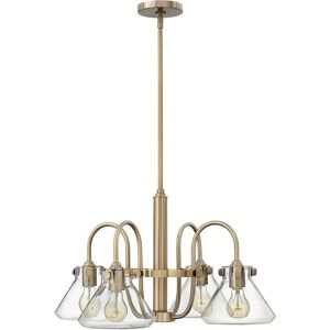 Elstead Model Congress Chandelier - Vintage Glass & Steel Elstead Model Congress Chandelier - Vintage Glass & Steel