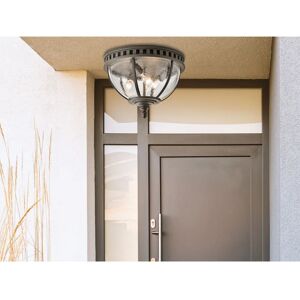 Kichler Halleron 3 Light Outdoor Flush Ceiling Porch Fitting - Ceiling Light Kichler Halleron 3 Light Outdoor Flush Ceiling Porch Fitting - Ceiling Light