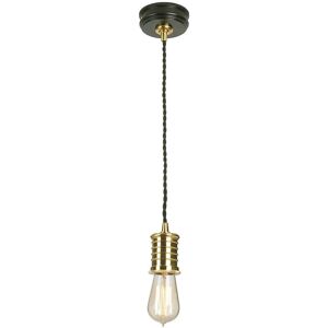 Elstead Lighting Elstead Douille Single Light Ceiling Pendant - Black Brass Elstead Lighting Elstead Douille Single Light Ceiling Pendant - Black Brass