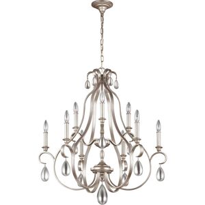 Elstead Dewitt 9 Light Silver Chandelier - Ceiling Light Elstead Dewitt 9 Light Silver Chandelier - Ceiling Light