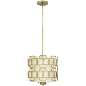 Luminaire Suspendu Sabina d'Elstead - Abat-jour en Soie d'Œuf - Finition Argent et Or - 3x60W - Publicité Luminaire Suspendu Sabina d'Elstead - Abat-jour en Soie d'Œuf - Finition Argent et Or - 3x60W - Publicité
