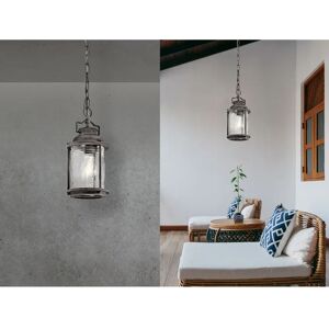 Kichler Outdoor Ceiling Lantern - Zinc IP44 - E27 - Small Kichler Outdoor Ceiling Lantern - Zinc IP44 - E27 - Small