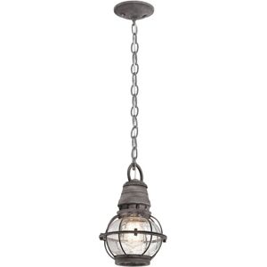 Kichler Bridge Point Weathered Zinc Outdoor Ceiling Light - E27, 60W Kichler Bridge Point Weathered Zinc Outdoor Ceiling Light - E27, 60W