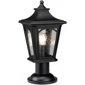 Elstead Bedford Coastal Black Outdoor Light - Pedestal Lantern - 47cm Elstead Bedford Coastal Black Outdoor Light - Pedestal Lantern - 47cm
