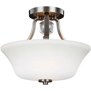 Feiss Evington Satin Nickel 2-Light Ceiling Light Feiss Evington Satin Nickel 2-Light Ceiling Light
