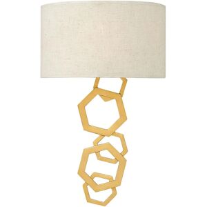 Elstead Moxie 2 Light Wall Fitting - Modern Hexagon Gold Wall Light Elstead Moxie 2 Light Wall Fitting - Modern Hexagon Gold Wall Light