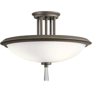 Lampadario Dreyfus in Acciaio e Vetro con 3 Lampadine Kichler Lampadario Dreyfus in Acciaio e Vetro con 3 Lampadine Kichler