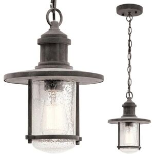 Suspension extérieure Kichler Riverwood - Zinc vieilli - 60W - Publicité Suspension extérieure Kichler Riverwood - Zinc vieilli - 60W - Publicité