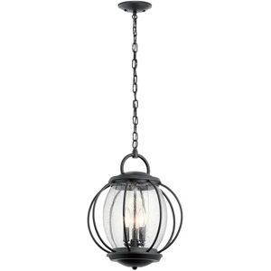 Lustre d'extérieur Vandalia de Kichler - Grand Noir à 3 Ampoules - Publicité Lustre d'extérieur Vandalia de Kichler - Grand Noir à 3 Ampoules - Publicité