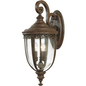Feiss English Bridle Large Wall Lantern - Outdoor Wall Light, British Bronze Feiss English Bridle Large Wall Lantern - Outdoor Wall Light, British Bronze