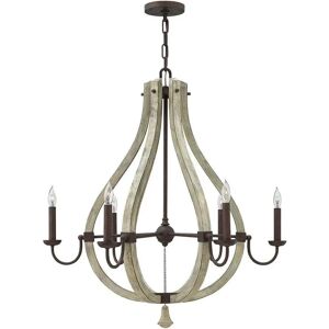 Elstead Lighting Hinkley Middlefield 6 Light Chandelier - Rustic Style Elstead Lighting Hinkley Middlefield 6 Light Chandelier - Rustic Style