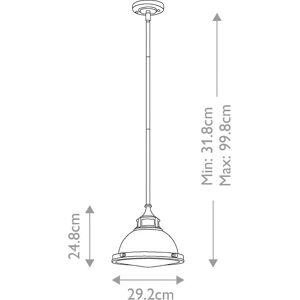 Elstead Hinkley Amelia Chrome Pendant - Vintage Style Lighting Elstead Hinkley Amelia Chrome Pendant - Vintage Style Lighting