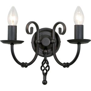Elstead Lighting Artisan 2 Light Wall Fitting - Black - Wall Light Elstead Lighting Artisan 2 Light Wall Fitting - Black - Wall Light