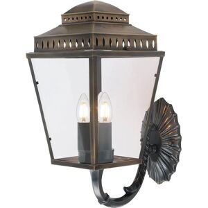 Elstead Lighting Mansion House 3 Light Brass Wall Lantern - Outdoor Wall Light, Antique Finish Elstead Lighting Mansion House 3 Light Brass Wall Lantern - Outdoor Wall Light, Antique Finish