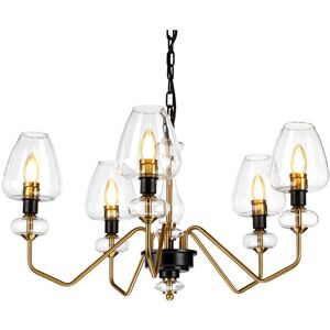 Elstead Lighting Armand 5 Light Chandelier - Ceiling Light - Classic Glass Shade Elstead Lighting Armand 5 Light Chandelier - Ceiling Light - Classic Glass Shade