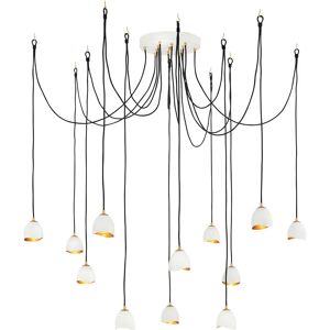 Elstead Lighting Nula 12 Luce Pendente Bianco Oro - Lampada a Sospensione Elstead Lighting Nula 12 Luce Pendente Bianco Oro - Lampada a Sospensione