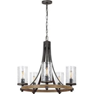 Feiss Angelo 5 Light Chandelier Weathered Oak - Chandelier Feiss Angelo 5 Light Chandelier Weathered Oak - Chandelier