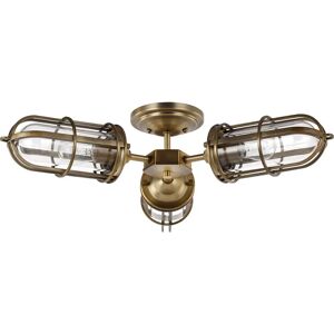 Feiss Urban Restoration 3 Lumières Semi-Encastrées pour Salle de Bain - Laiton Ancien Sombre - Publicité Feiss Urban Restoration 3 Lumières Semi-Encastrées pour Salle de Bain - Laiton Ancien Sombre - Publicité