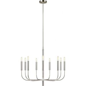 Elstead Lighting Brianna 9 Light Ceiling Chandelier - Polished Nickel Elstead Lighting Brianna 9 Light Ceiling Chandelier - Polished Nickel