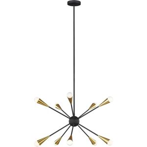 Elstead Jax 10 Light Chandelier - Modern Black 10-arm Pendant Elstead Jax 10 Light Chandelier - Modern Black 10-arm Pendant