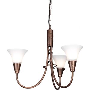 Elstead Lighting Emily Multi Arm Chandelier - Copper Finish - 3 Light - E14 Elstead Lighting Emily Multi Arm Chandelier - Copper Finish - 3 Light - E14