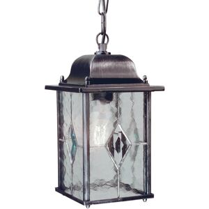 Elstead Wexford Black Silver Outdoor Ceiling Lantern - E27 Elstead Wexford Black Silver Outdoor Ceiling Lantern - E27