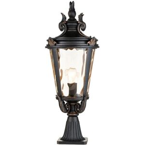 Elstead Baltimore Large Outdoor Pedestal Lantern - Weathered Bronze - IP44 Elstead Baltimore Large Outdoor Pedestal Lantern - Weathered Bronze - IP44