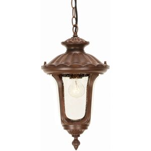 Elstead Chicago Outdoor Ceiling Lantern - E27, Rusty Bronze IP44 Elstead Chicago Outdoor Ceiling Lantern - E27, Rusty Bronze IP44