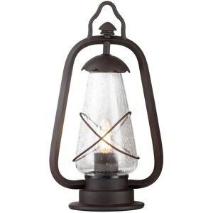 Elstead Miners Outdoor Pedestal Lantern - Old Bronze IP44 E14 Elstead Miners Outdoor Pedestal Lantern - Old Bronze IP44 E14