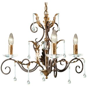 Elstead Lighting Amarilli Chandelier - Bronze-Gold - 3 Light - E14 Elstead Lighting Amarilli Chandelier - Bronze-Gold - 3 Light - E14