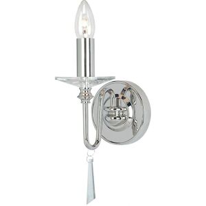 Elstead Lighting Finsbury Park 1 Light Indoor Candle Wall Light - Polished Nickel - E14 Elstead Lighting Finsbury Park 1 Light Indoor Candle Wall Light - Polished Nickel - E14