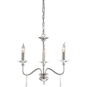 Netlighting Finsbury Park Chandelier - 3-Light Polished Nickel - E14 Netlighting Finsbury Park Chandelier - 3-Light Polished Nickel - E14