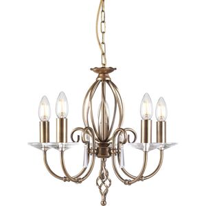 Elstead Lighting Aegean 5 Light Chandelier - Ceiling Fitting - Aged Brass Elstead Lighting Aegean 5 Light Chandelier - Ceiling Fitting - Aged Brass