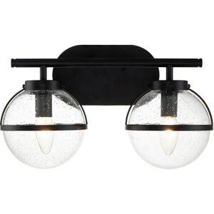 Hinkley Hollis 2 Light Bathroom Wall Light - Art Deco Black Glass Hinkley Hollis 2 Light Bathroom Wall Light - Art Deco Black Glass