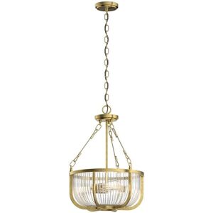 Suspension Cylindrique Kichler Roux - Laiton Vintage, Verre Transparent, Dimmable - Publicité Suspension Cylindrique Kichler Roux - Laiton Vintage, Verre Transparent, Dimmable - Publicité