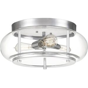 Quoizel Trilogy Ceiling Light - Vintage Edison Style, Chrome, IP44 Quoizel Trilogy Ceiling Light - Vintage Edison Style, Chrome, IP44