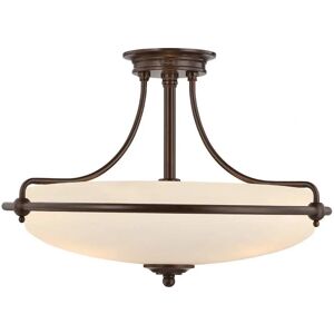 Grande plafonnier semi-flush Quoizel Griffin 4 lumières - Luminaire plafond - Publicité Grande plafonnier semi-flush Quoizel Griffin 4 lumières - Luminaire plafond - Publicité