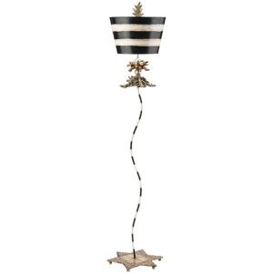 Elstead Lighting South Beach Floor Lamp - Black, Gold, E27 Elstead Lighting South Beach Floor Lamp - Black, Gold, E27