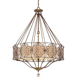 Elstead Marcella 4 Light Pendant - Brass & Glass Elstead Marcella 4 Light Pendant - Brass & Glass