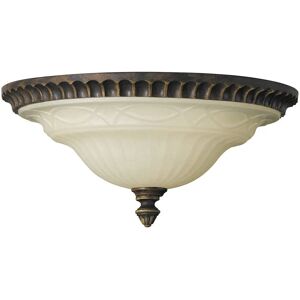 Feiss Drawing Room Walnut 2-Light Flush Ceiling Fitting Feiss Drawing Room Walnut 2-Light Flush Ceiling Fitting