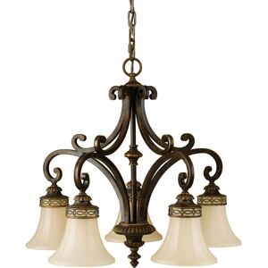 Elstead Walnut 5-Light Victorian Chandelier - Drawing Room Elstead Walnut 5-Light Victorian Chandelier - Drawing Room