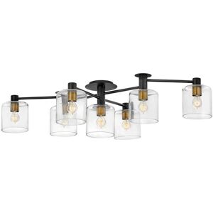 Netlighting Hinkley Axel Multi Arm Semi Flush Ceiling Lamp Black with Heritage Brass - Ceiling Lamp Netlighting Hinkley Axel Multi Arm Semi Flush Ceiling Lamp Black with Heritage Brass - Ceiling Lamp