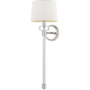 Quoizel Barbour Wall Light - Polished Nickel - White Shade - Wall Light Quoizel Barbour Wall Light - Polished Nickel - White Shade - Wall Light
