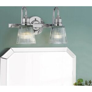 Quintiesse Addison Wandleuchte - Modernes Klarglas IP44 Quintiesse Addison Wandleuchte - Modernes Klarglas IP44