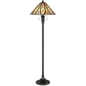 Lampada da terra Tiffany in Bronzo Valiant - 2 Lampadine Design Classico Lampada da terra Tiffany in Bronzo Valiant - 2 Lampadine Design Classico