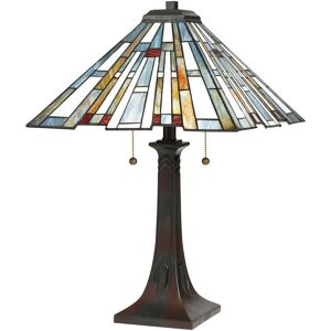 Quoizel Maybeck 2 Light Tiffany Table Lamp - Table Lamp Quoizel Maybeck 2 Light Tiffany Table Lamp - Table Lamp