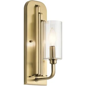 Luce da Parete Kichler Kimrose - Art Deco, Ottone Spazzolato, E14, 35.5cm Luce da Parete Kichler Kimrose - Art Deco, Ottone Spazzolato, E14, 35.5cm