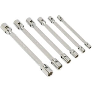 Sealey AK635 Double Flexi-Head Socket Spanner Set - 6 Pieces Sealey AK635 Double Flexi-Head Socket Spanner Set - 6 Pieces